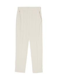 7/8th trousers with marked pleats and zip - Sand