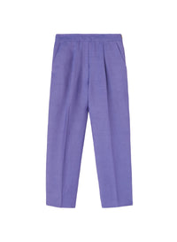 Pervinca_2QTY // Pantalon plissé à plis marqués en lin - Pervinca
