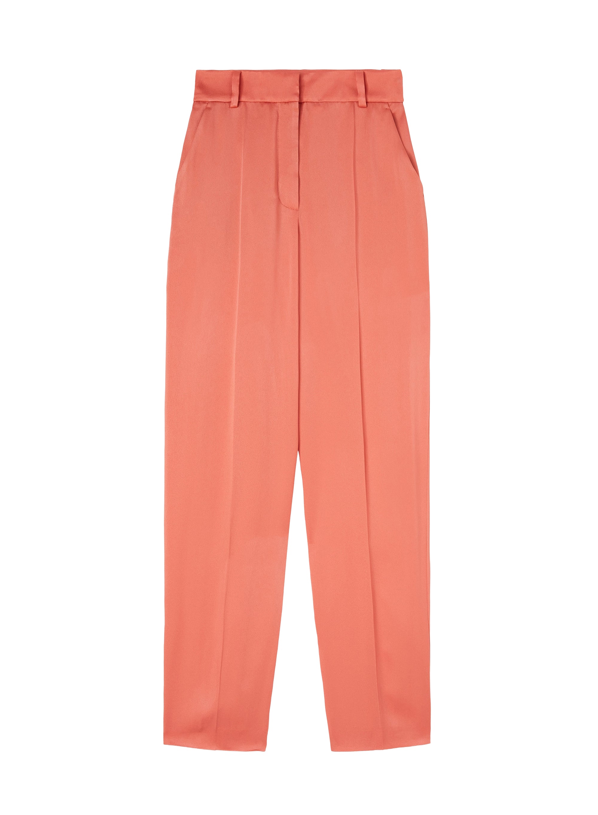 Pantalon de tailleur à plis - Coral