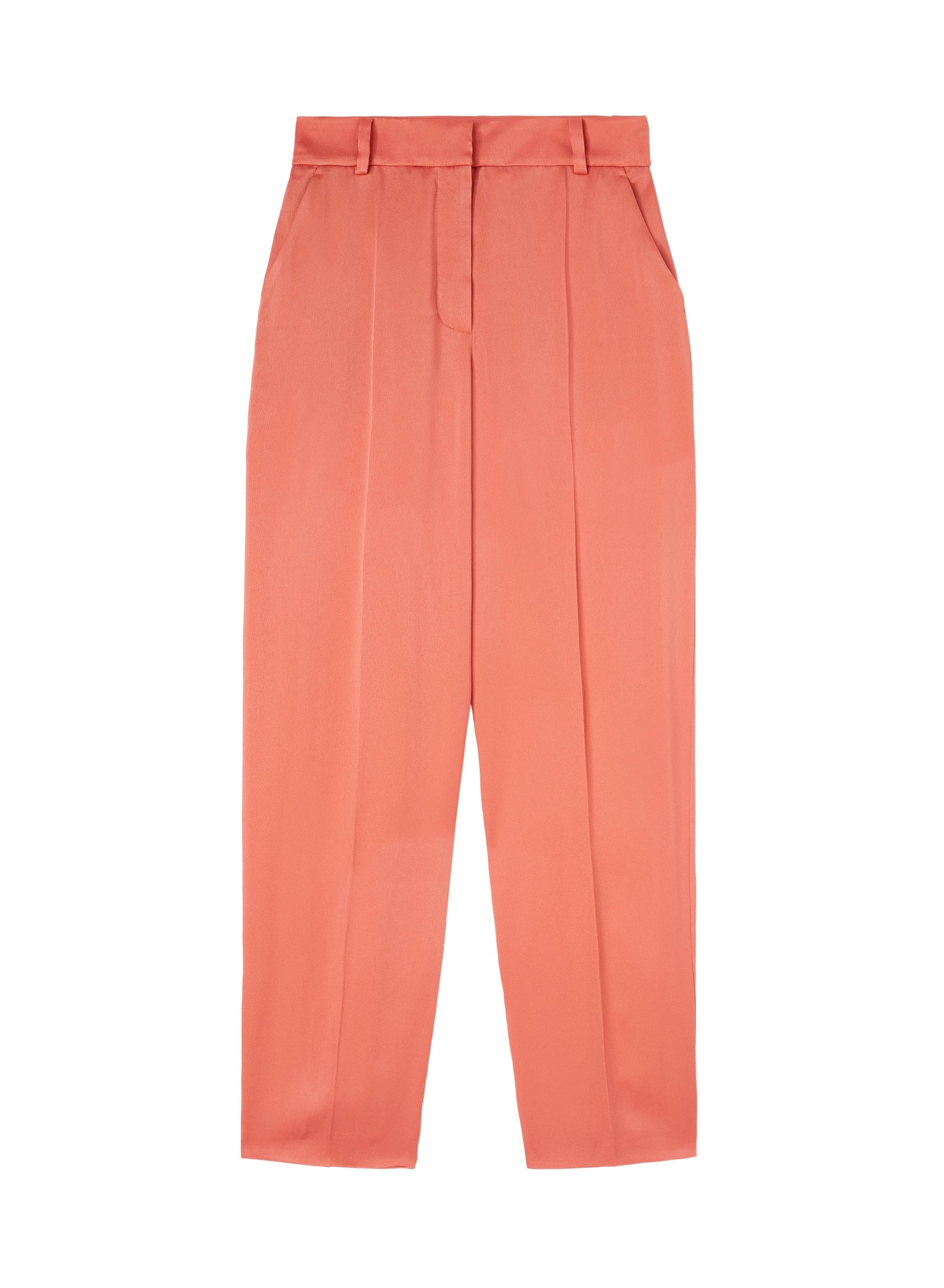 Coral_1QTY // Pantalon de tailleur à plis - Coral