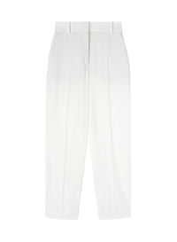 White_6QTY // Pantalon de tailleur à plis marqués coupé - White