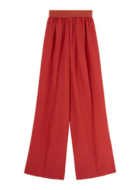 Romeo_2QTY // Pantalon large à motif géométrique en soie mélangée - Romeo