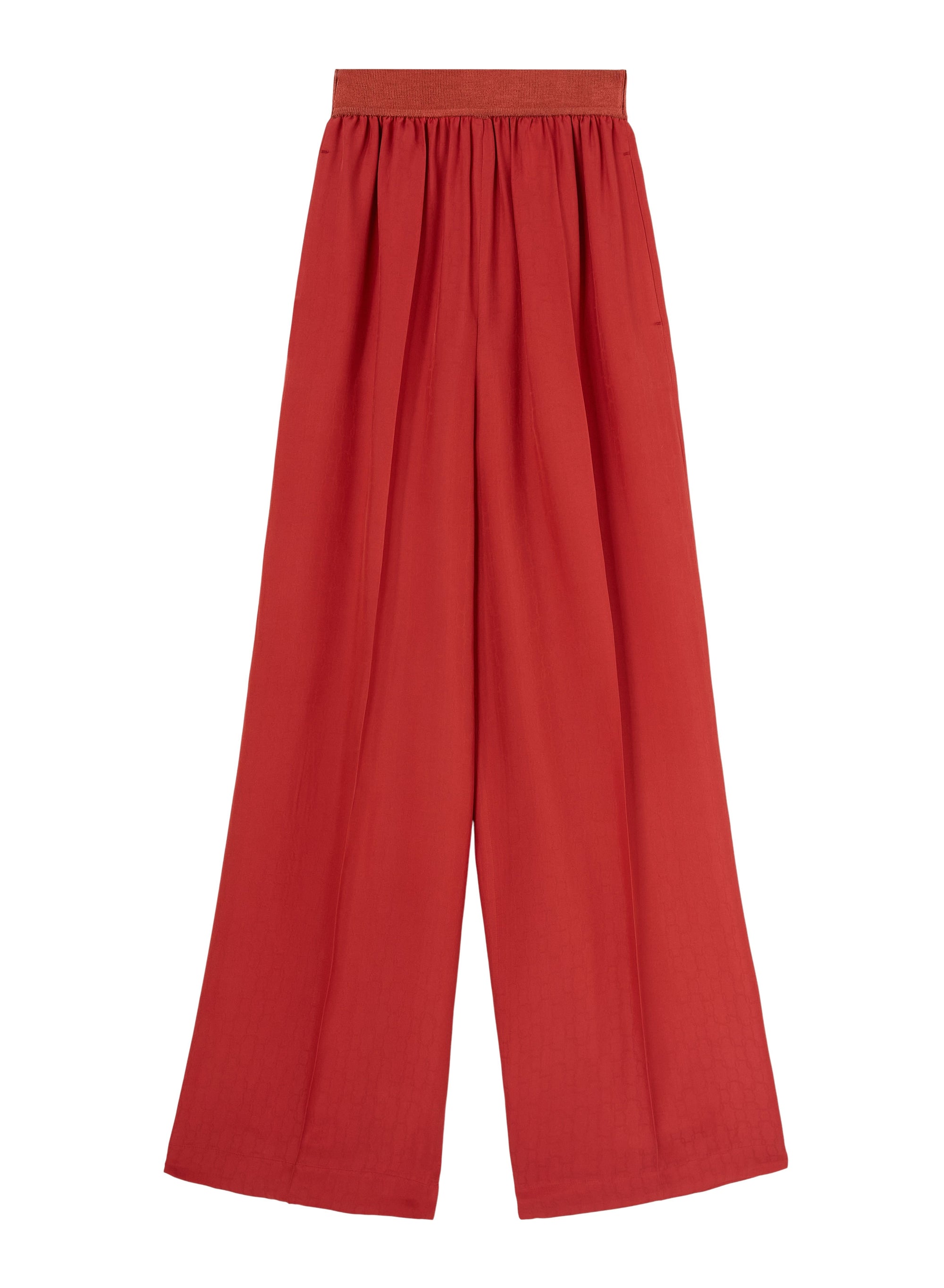 Romeo_2QTY // Pantalon large à motif géométrique en soie mélangée - Romeo