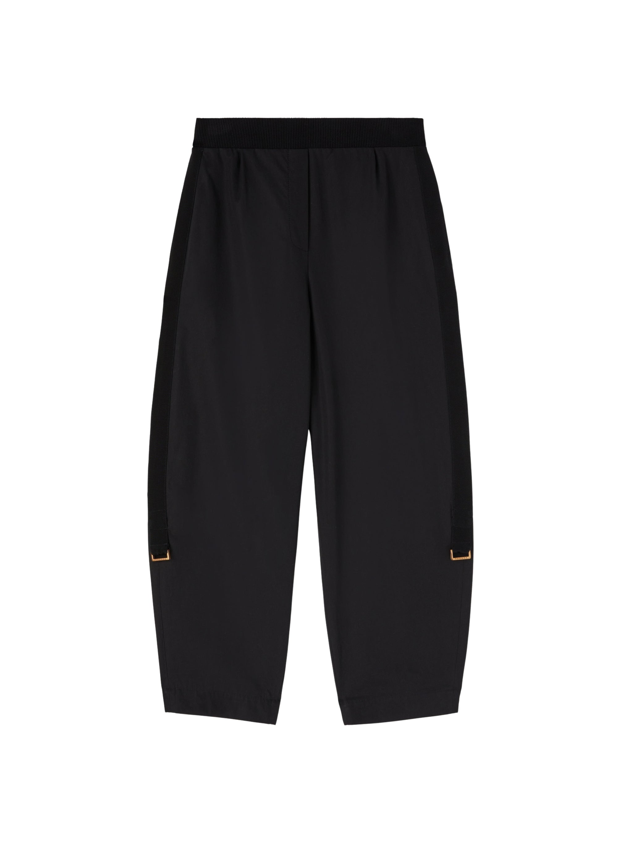 Black_2QTY // Pantalon court à bandes latérales côtelées - Black