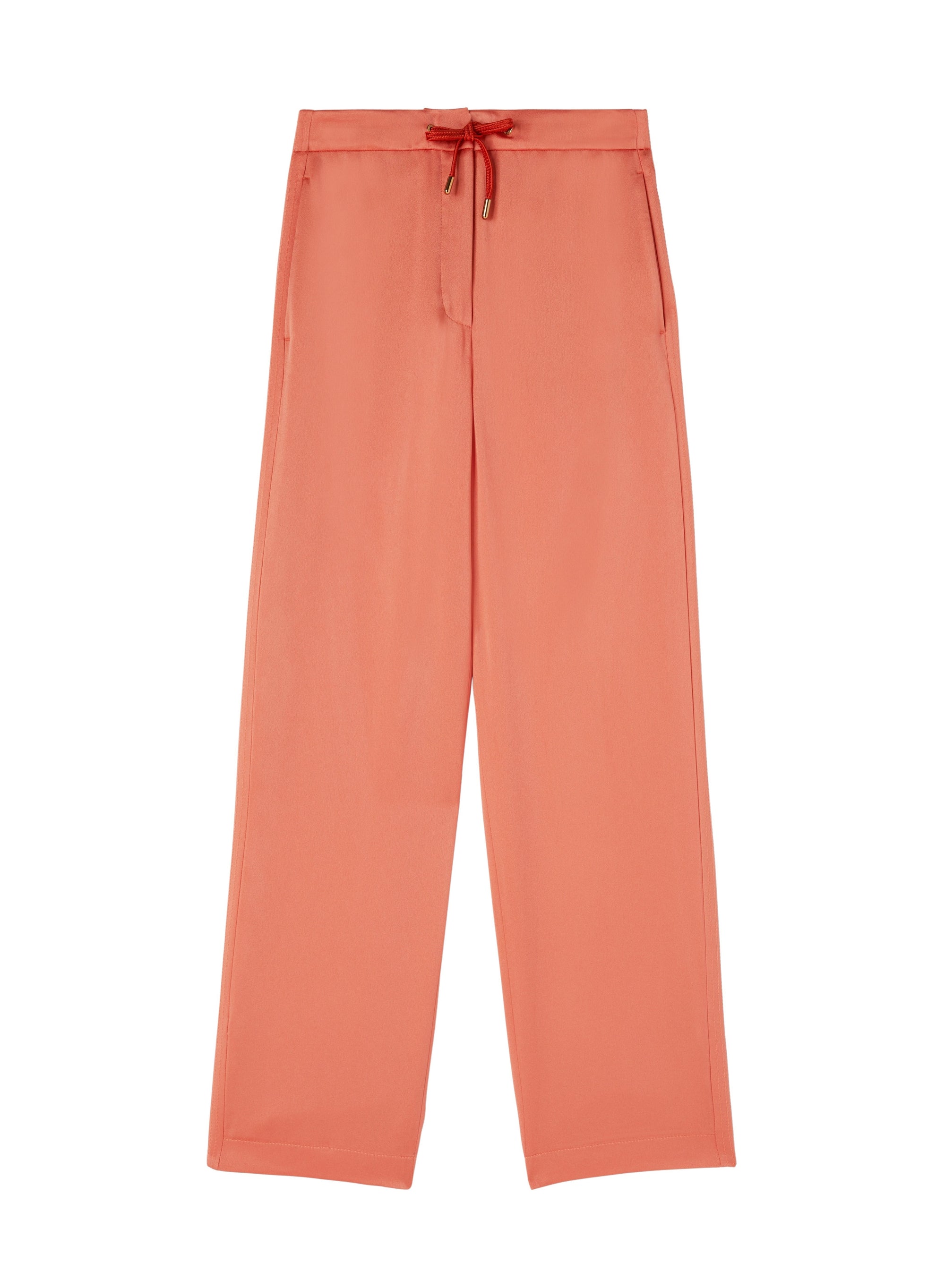 Coral_1QTY // Pantalon droit à cordon de serrage - Coral