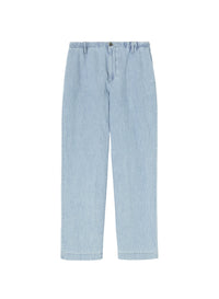 Bleached_1QTY // Pantalon droit décontracté en lin mélangé - Bleached