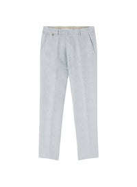Celeste_1QTY // Pantalon de costume à pinces en lin - Celeste