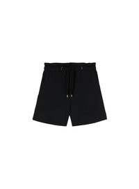 Black_8QTY // Short à cordon de serrage en laine - Black