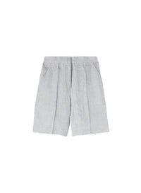 Celeste_2QTY // Bermuda à plis en lin - Celeste