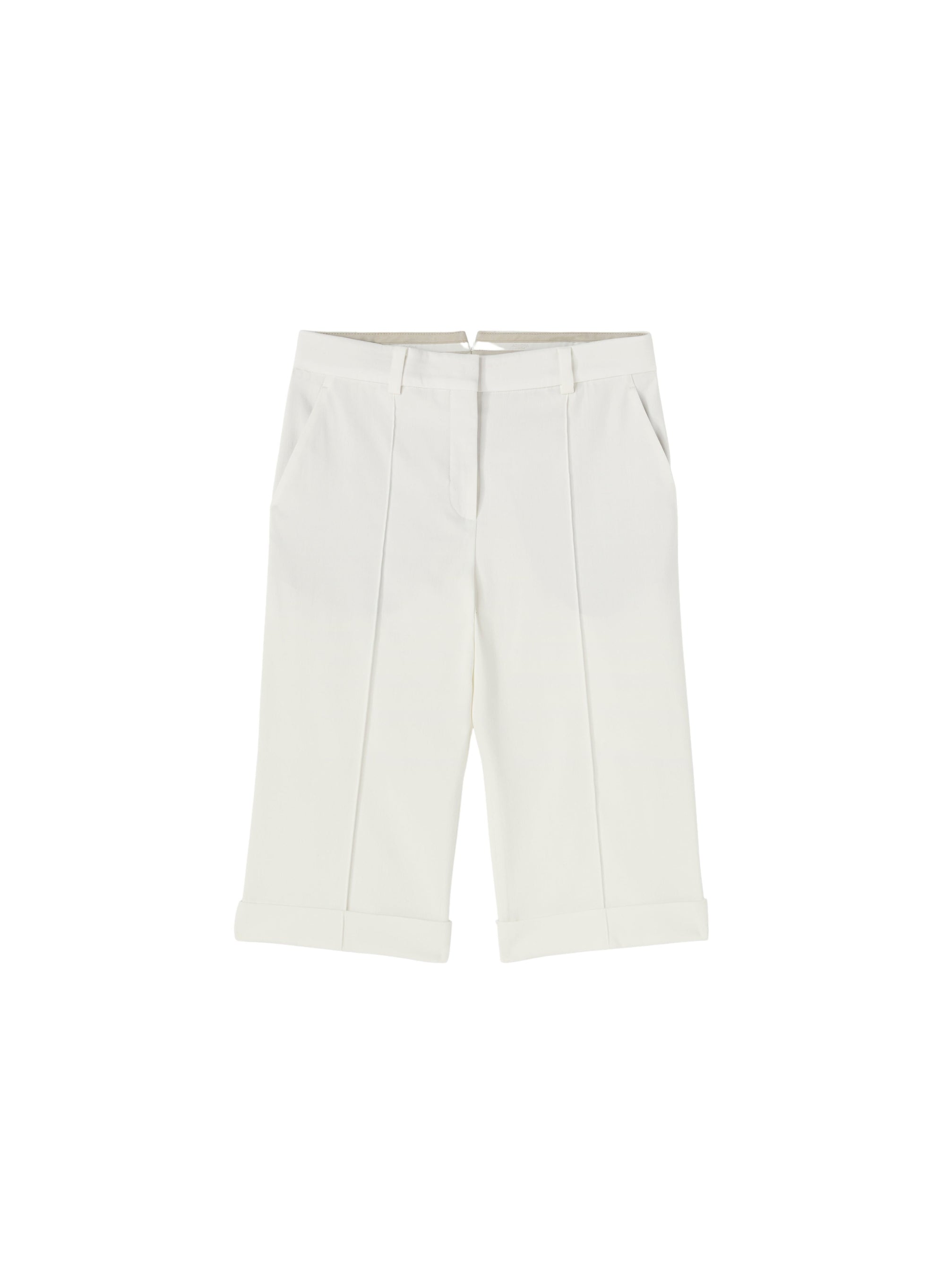 White_1QTY // Bermuda à plis marqués - White