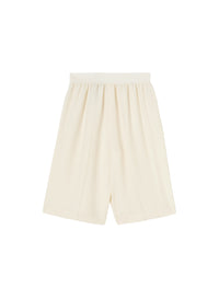 Chalk_8QTY // Short à taille froncée et côtelée - Chalk