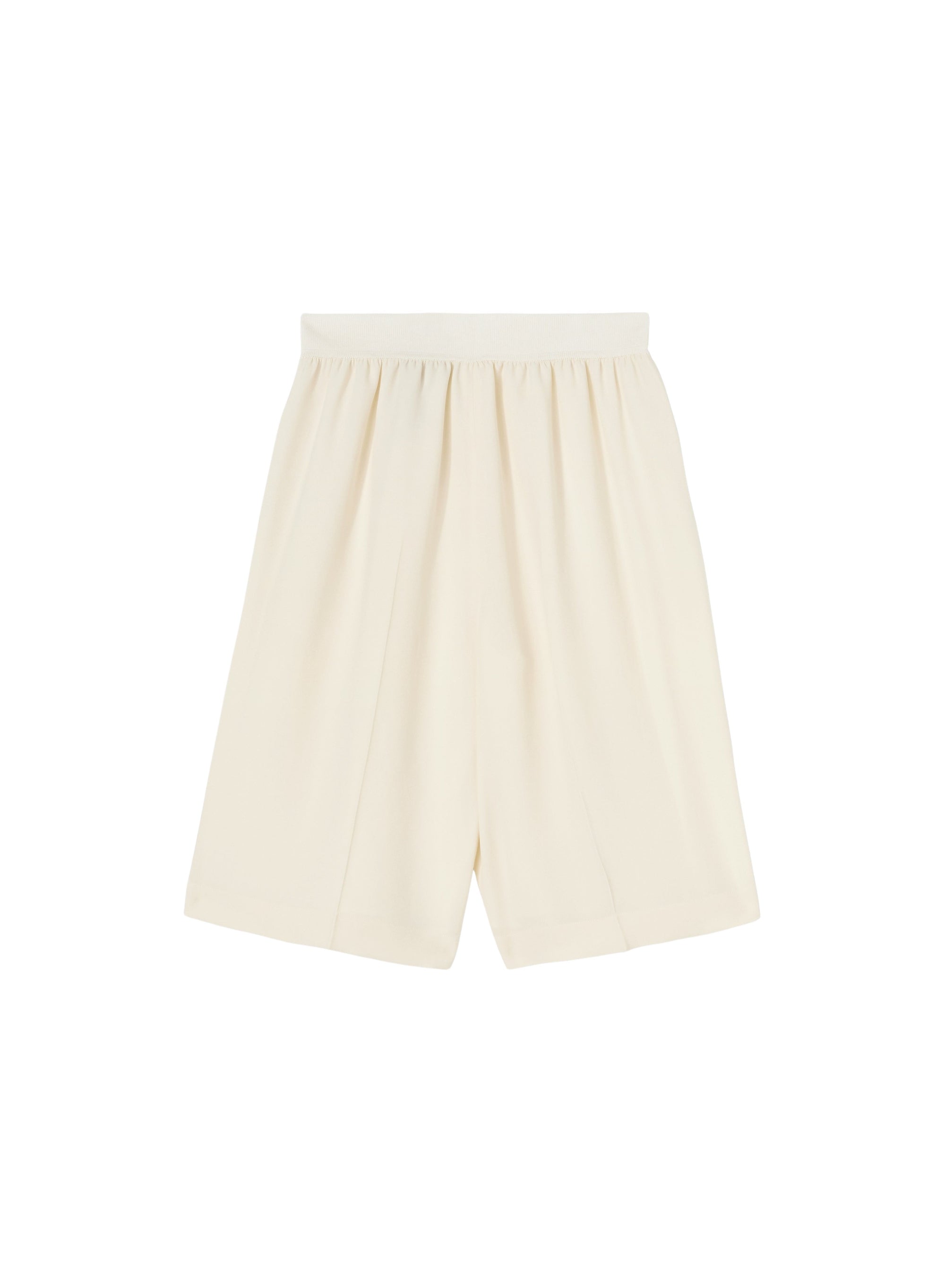 Chalk_8QTY // Short à taille froncée et côtelée - Chalk