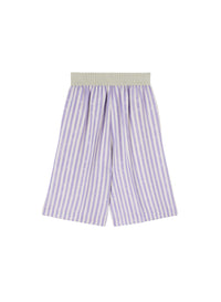 Prince_6QTY // Pantacourt ample à rayures bicolores en soie - Prince