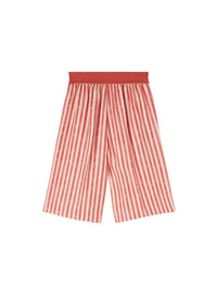 Sunset_13QTY // Pantacourt ample à rayures bicolores en soie - Sunset