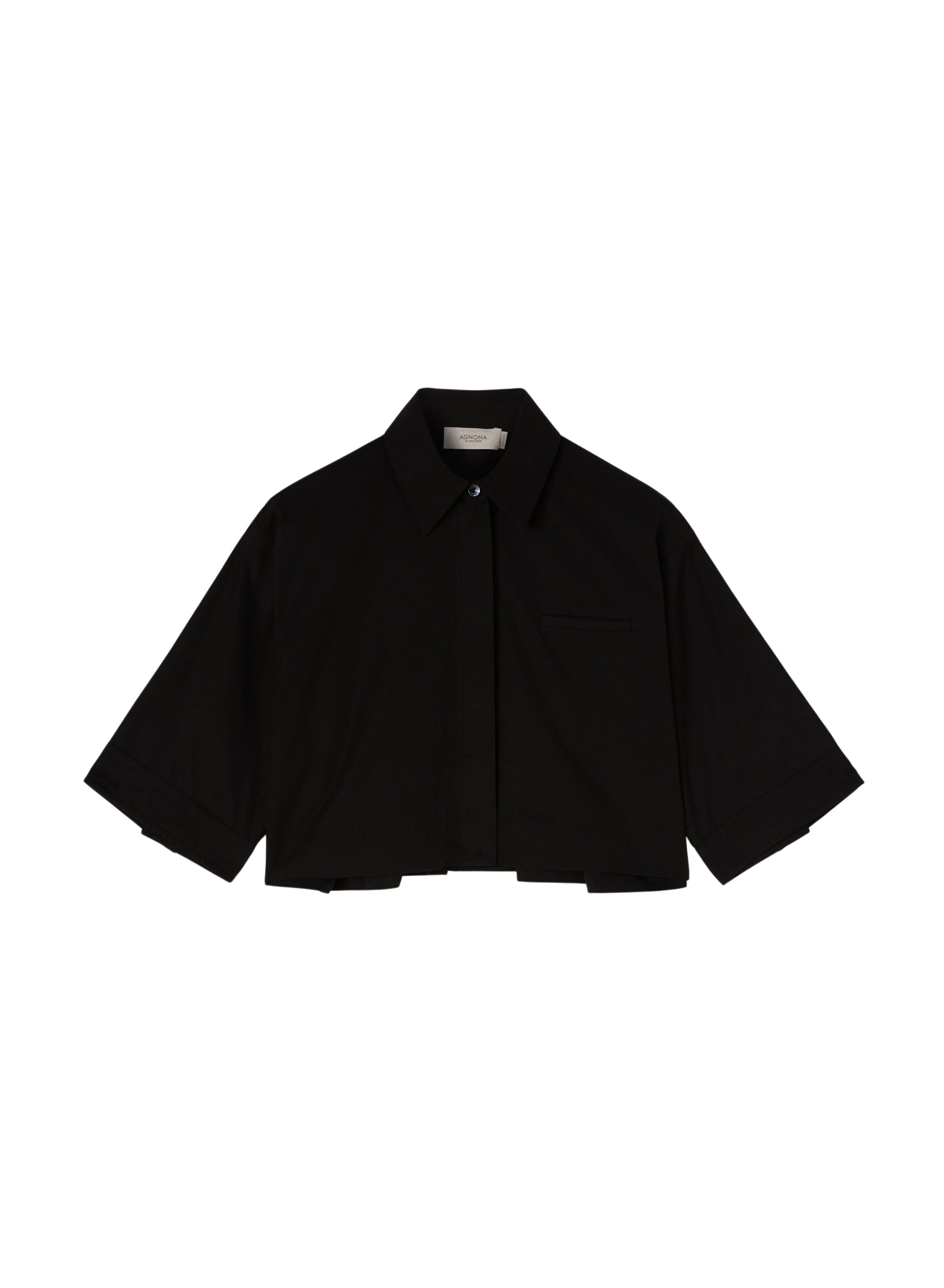 Black_19QTY // Chemise courte à boutons - Black