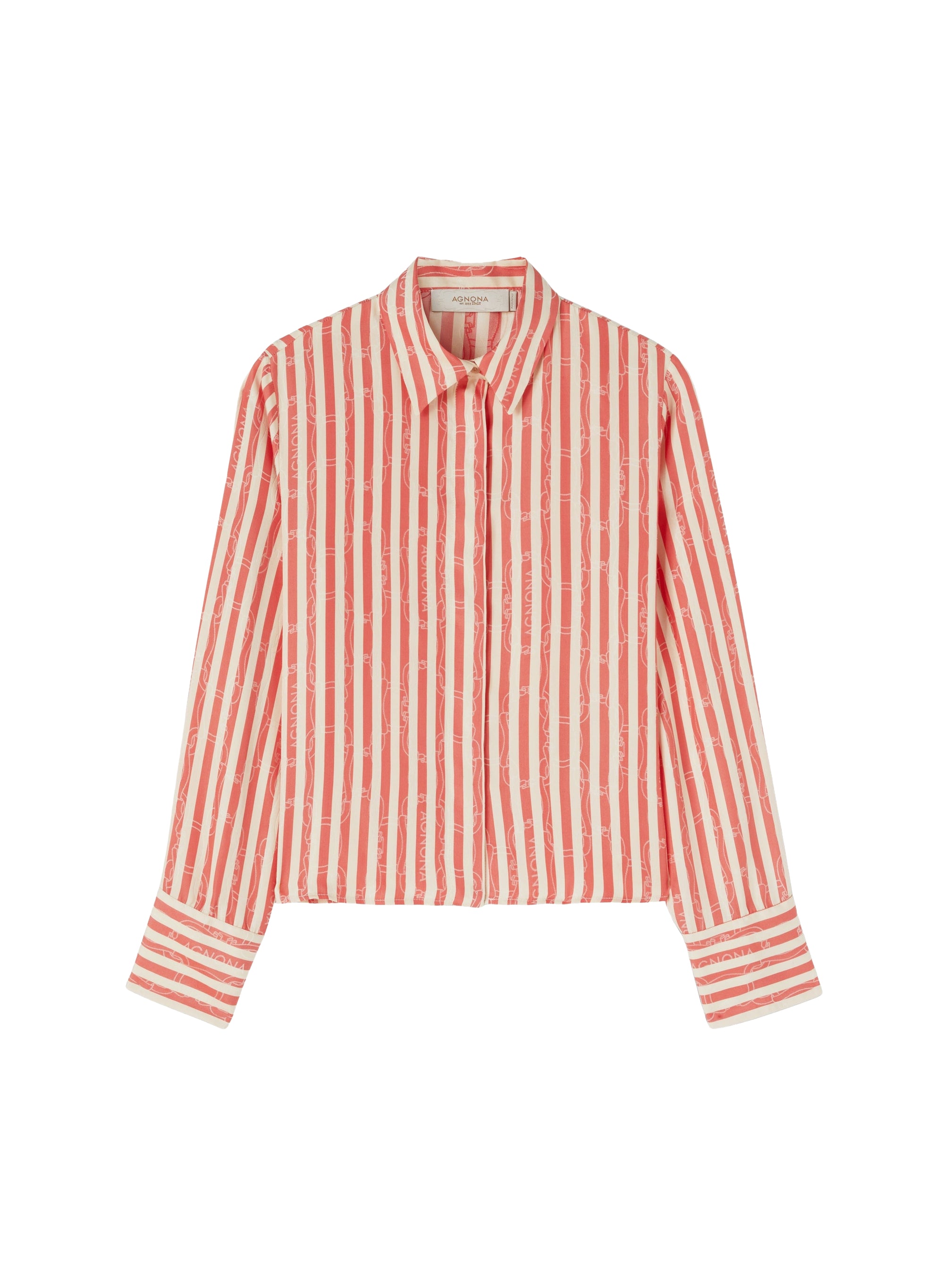 Silk striped shirt - Sunset