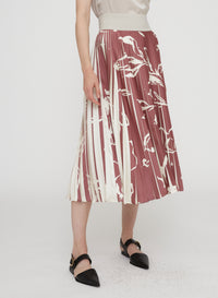 Siena_1QTY // Jupe plissée à motif abstrait - Siena