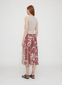 Siena_1QTY // Jupe plissée à motif abstrait - Siena