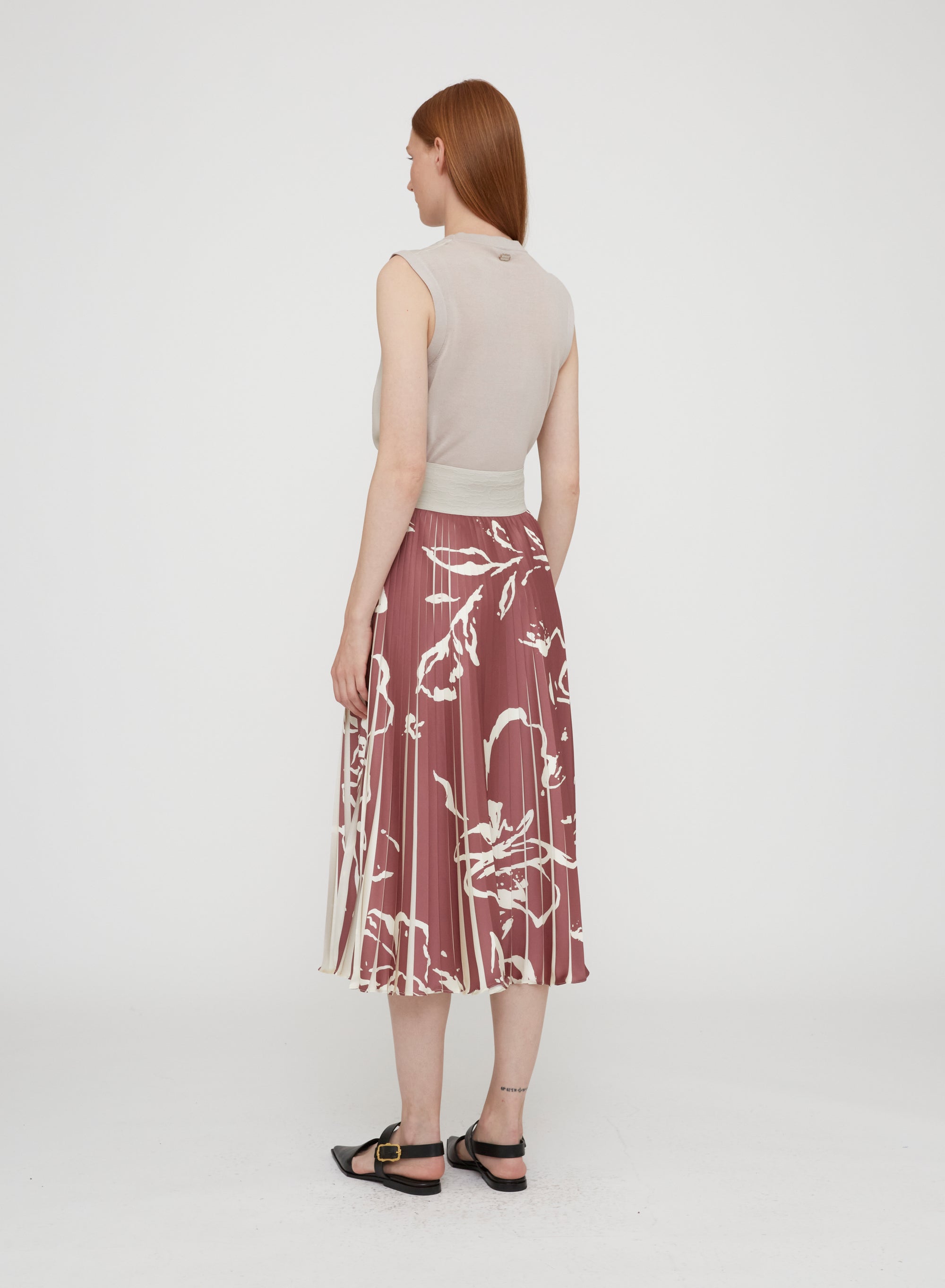 Siena_1QTY // Jupe plissée à motif abstrait - Siena