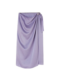 Draped wrap skirt with buckle - Prince