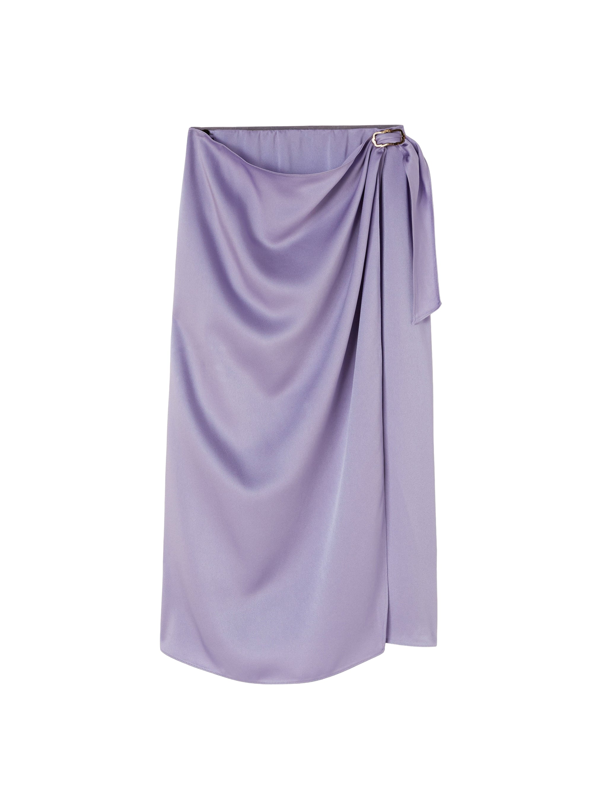 Draped wrap skirt with buckle - Prince