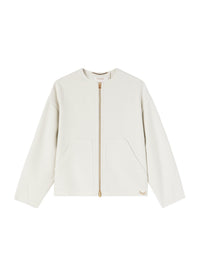 Chalk_2QTY // Veste courte à poches en laine - Chalk