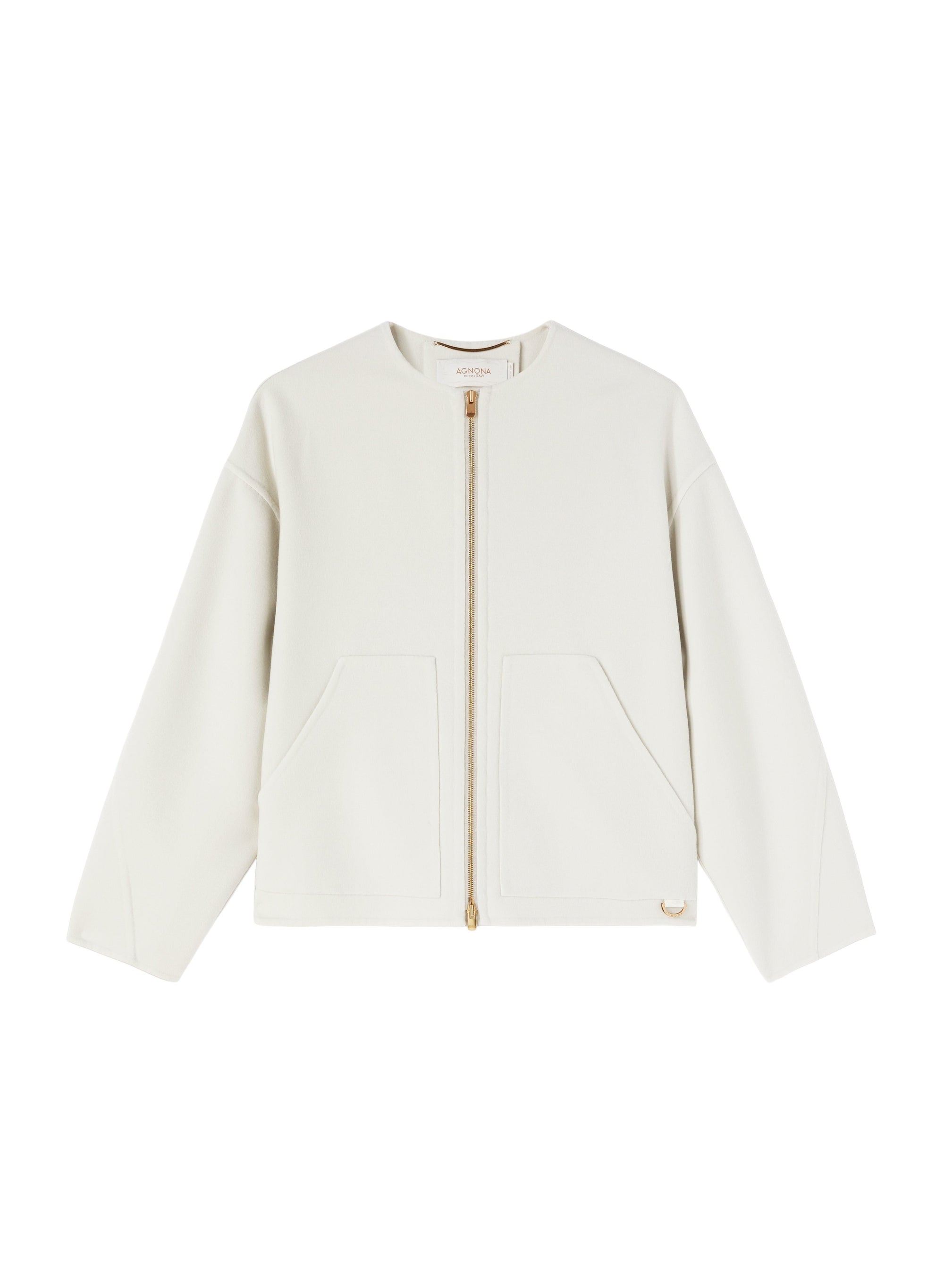 Chalk_2QTY // Veste courte à poches en laine - Chalk