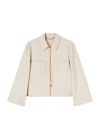 Sand_1QTY // Veste courte zippée en laine - Sand