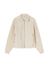 Linen zip jacket - Sand