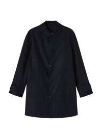 Eclipse_3QTY // Manteau droit à boutons en laine et soie - Eclipse