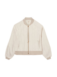 Reversible jacket with embossed motif - Sand