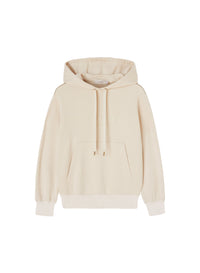 Silk blend hooded sweatshirt - Sand