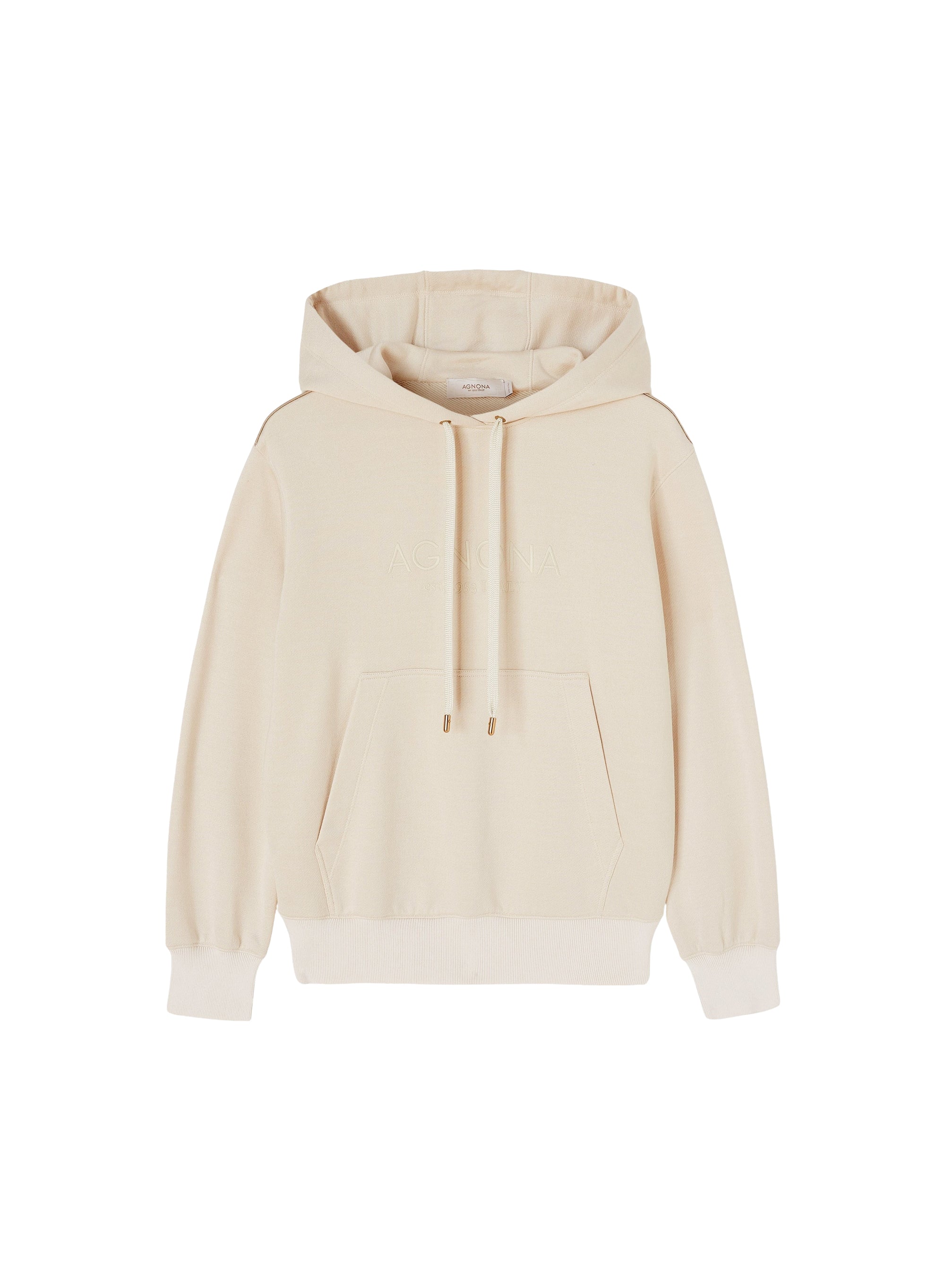 Silk blend hooded sweatshirt - Sand
