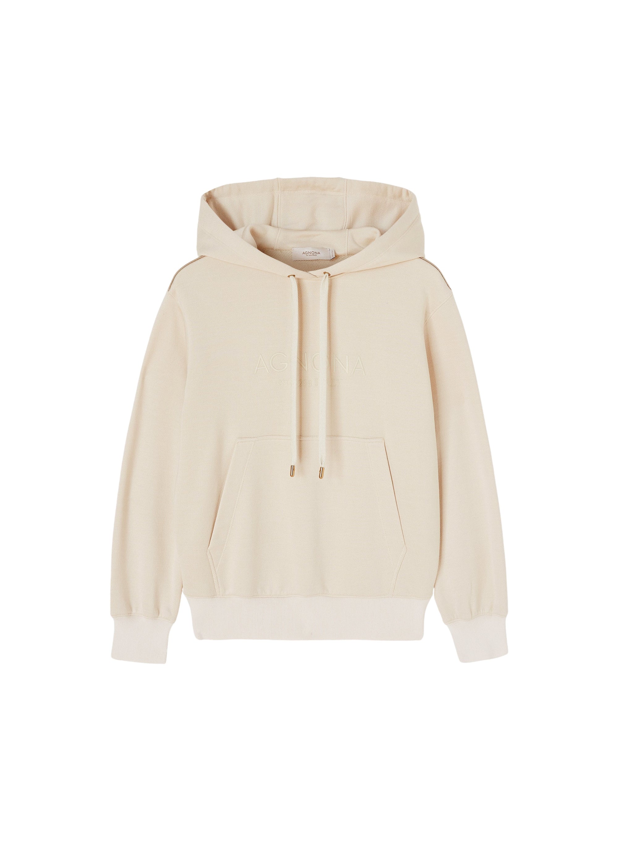 Sand_1QTY // Sweat-shirt à capuche en soie mélangée - Sand