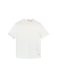 White_8QTY // T-shirt à col contrastant motif jacquard - White