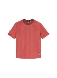 Gum_1QTY // T-shirt à col contrastant motif jacquard - Gum