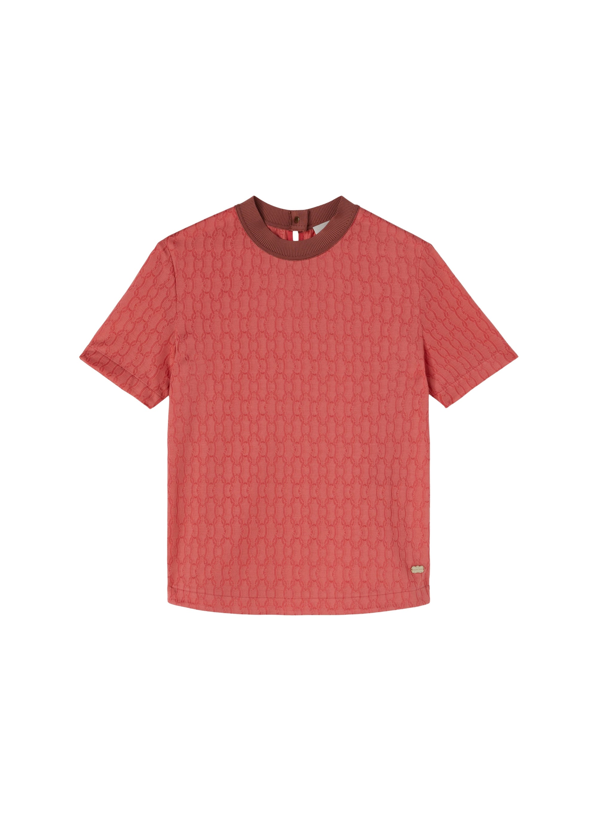 Gum_1QTY // T-shirt à col contrastant motif jacquard - Gum