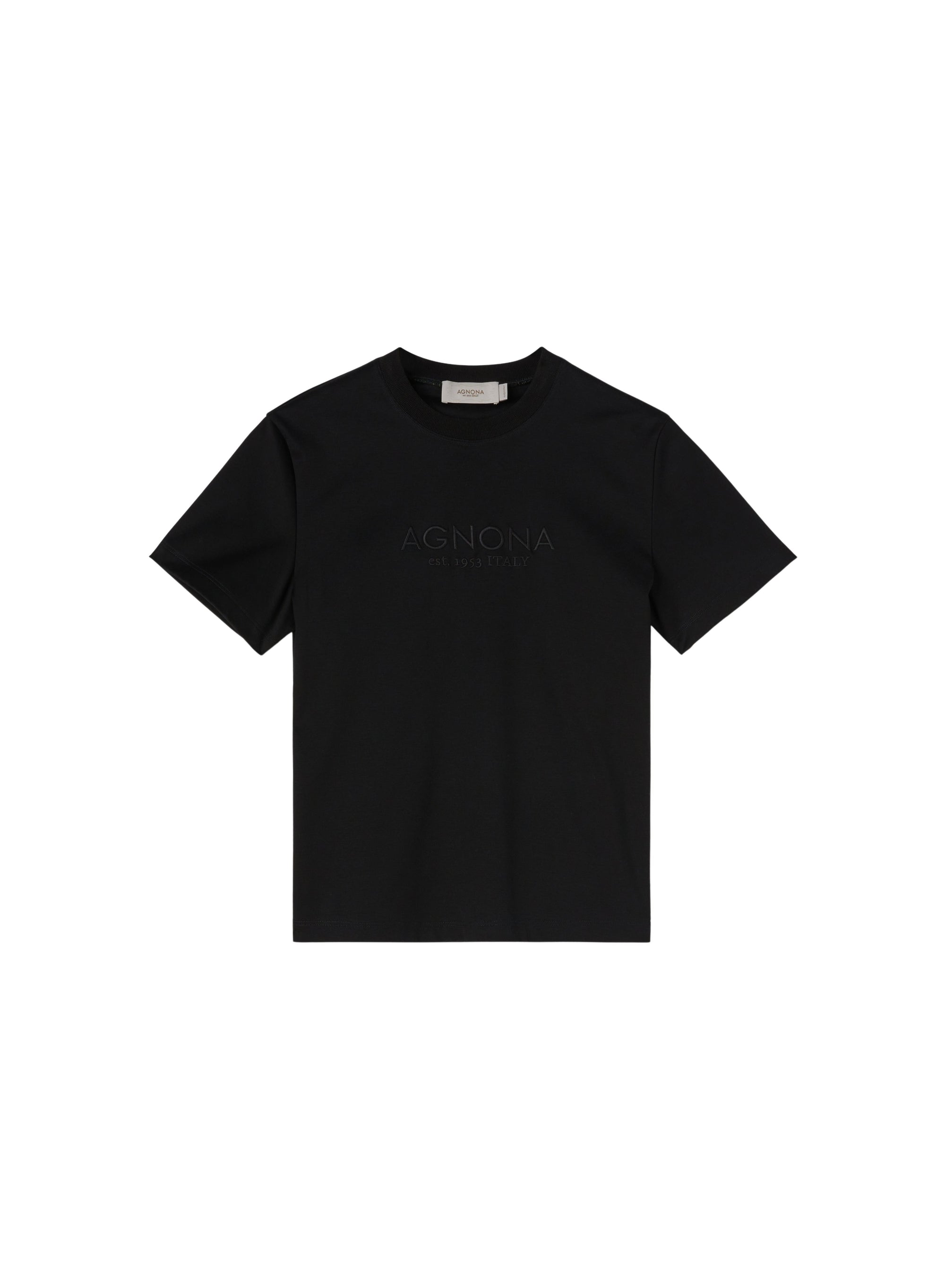 Black_6QTY // T-shirt à logo en relief - Black