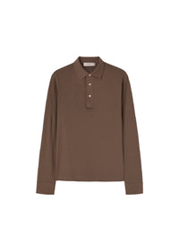 Long-sleeved button-down polo shirt - Atom