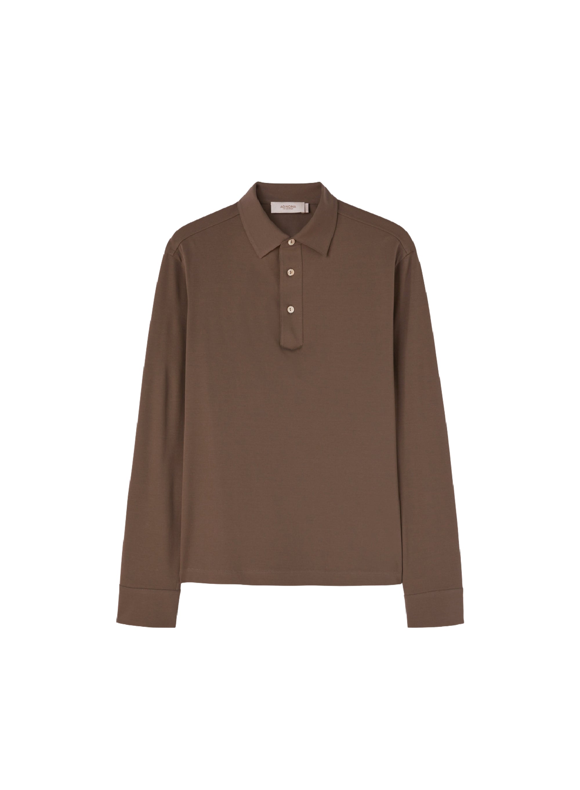 Long-sleeved button-down polo shirt - Atom