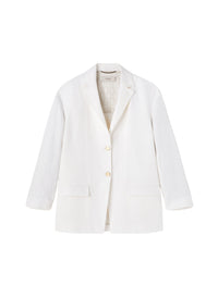 White_2QTY // Blazer à poches en lin - White