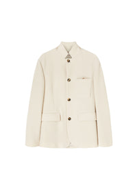 Straight blazer with diamond pattern - Sand