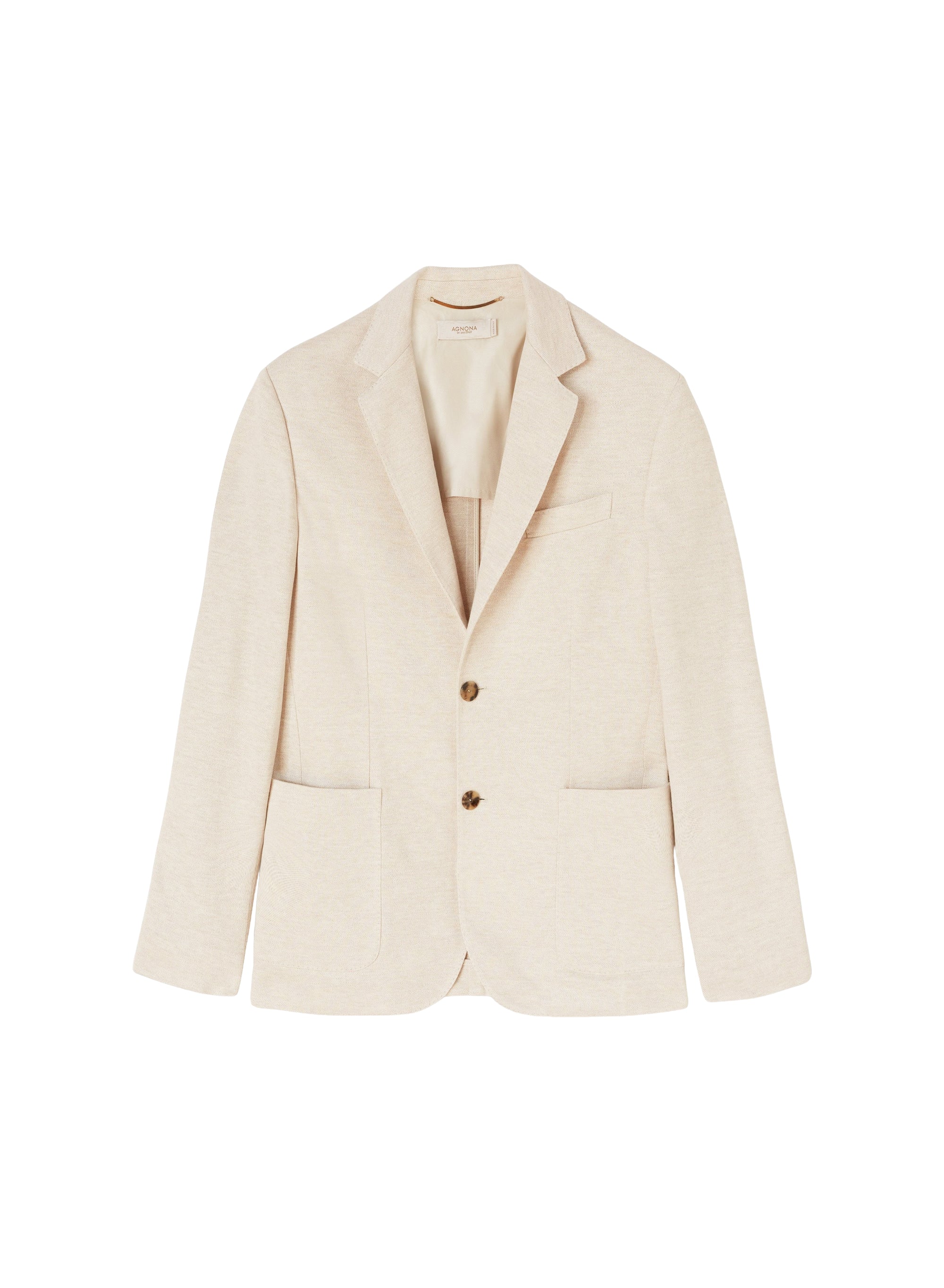 Woven linen blazer - Sand