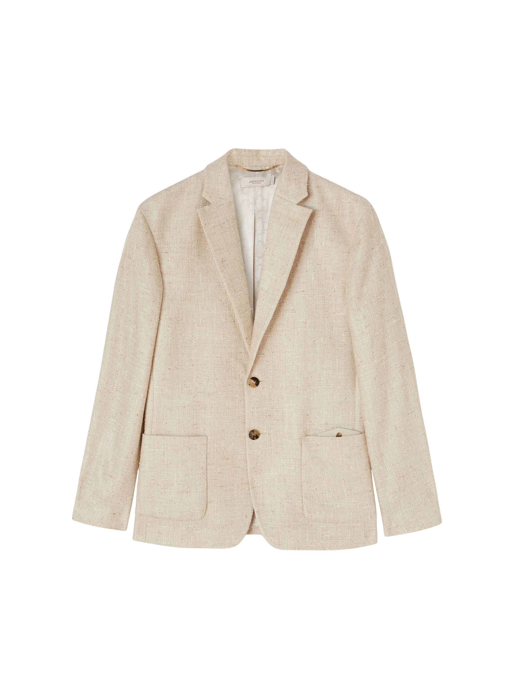 Sand_2QTY // Blazer texturé en laine et soie - Sand