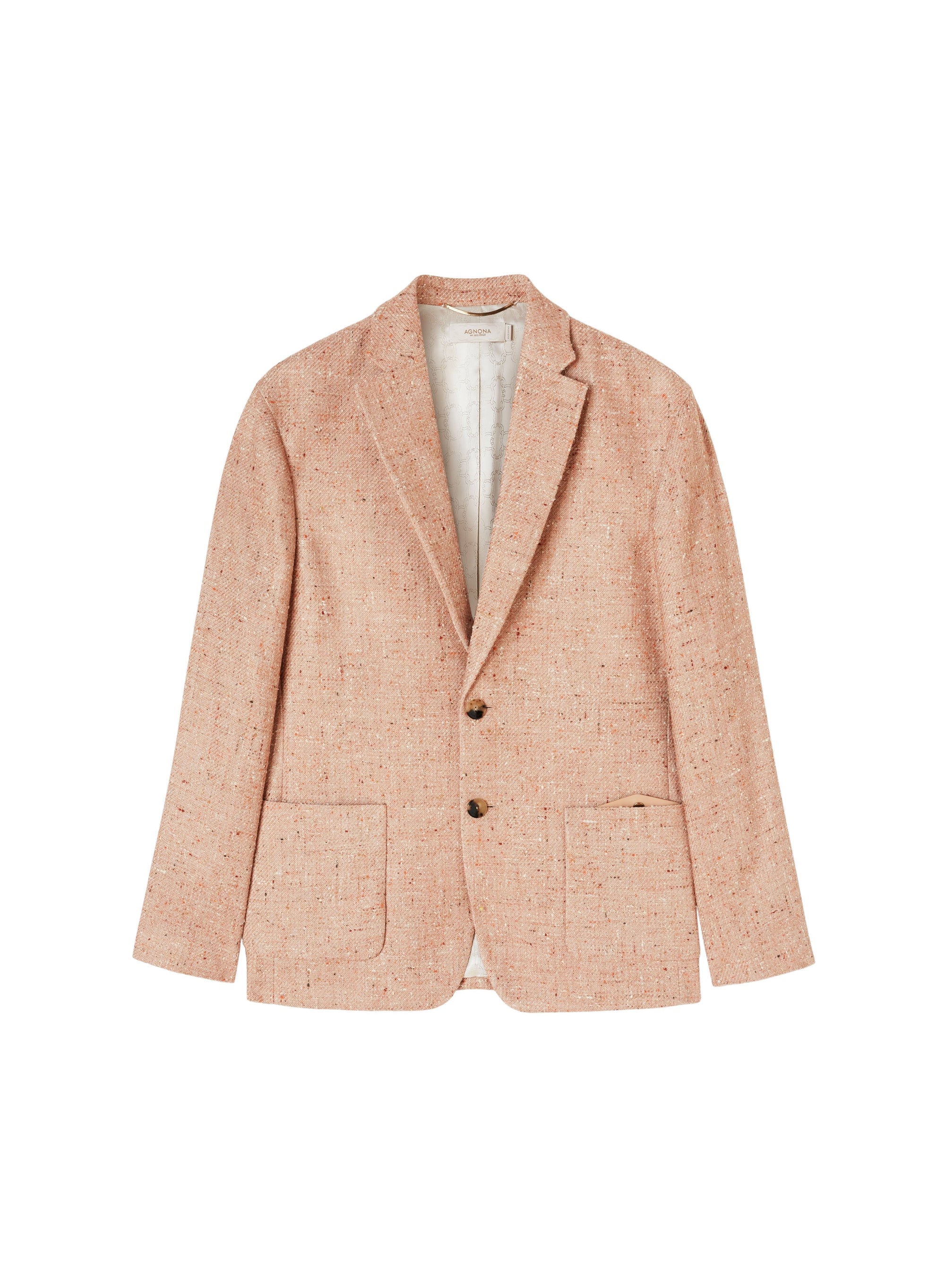 Ceramique_4QTY // Blazer texturé en laine et soie - Ceramique