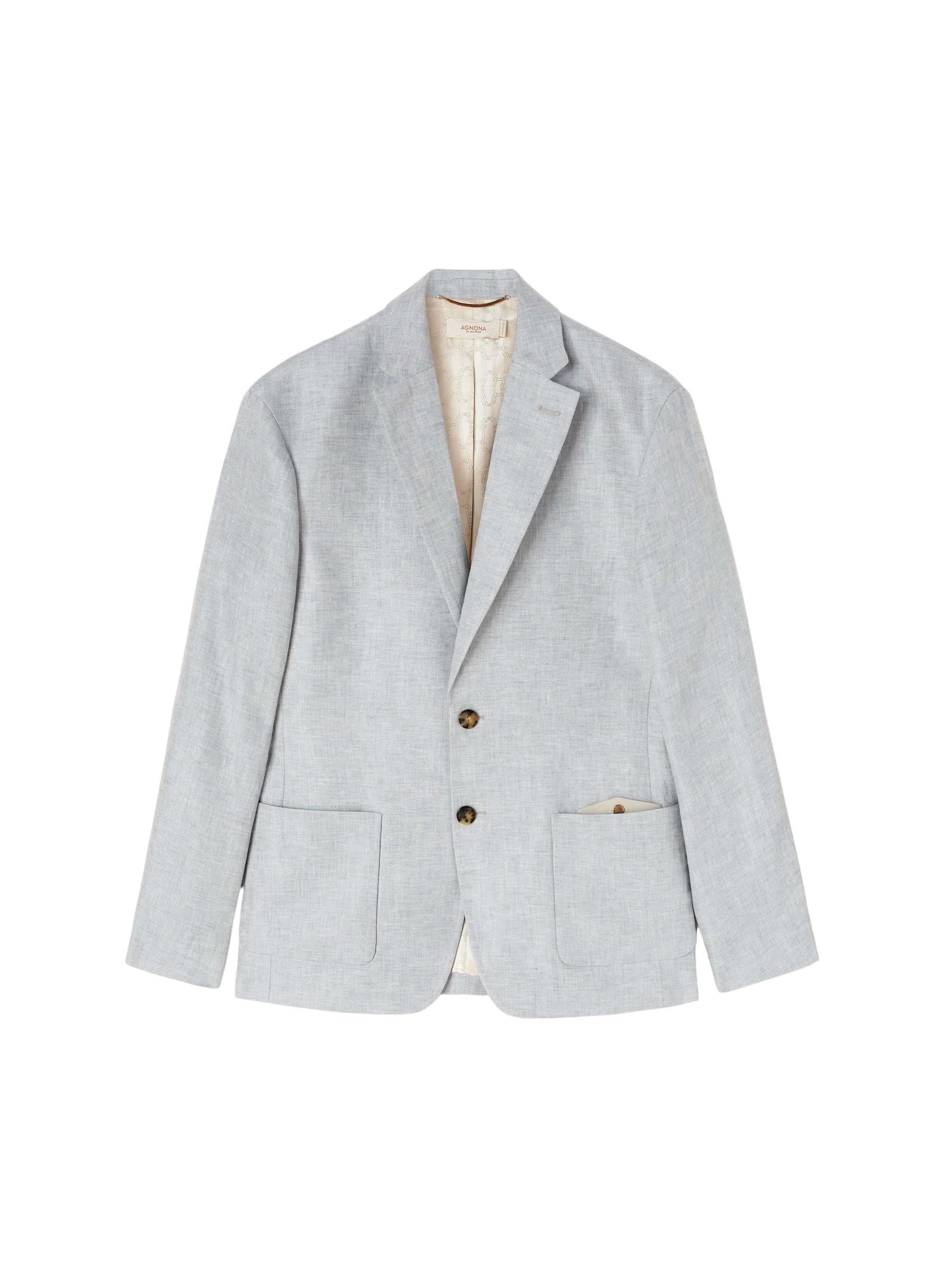 Celeste_1QTY // Blazer à boutons en lin - Celeste