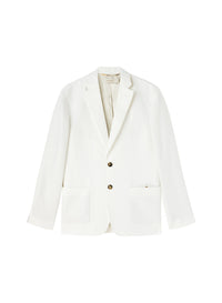 White_6QTY // Blazer à boutons en lin - White
