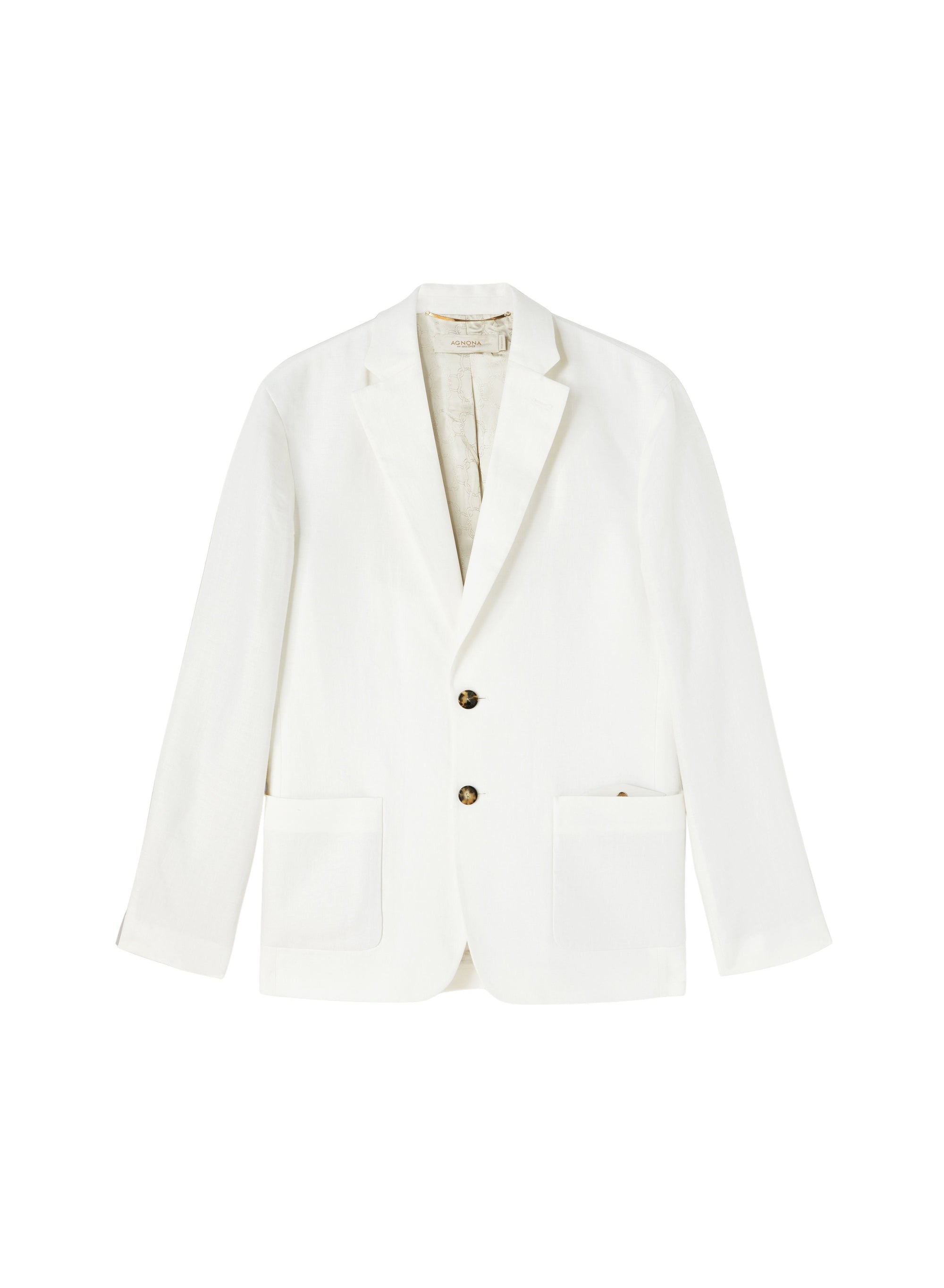 White_6QTY // Blazer à boutons en lin - White