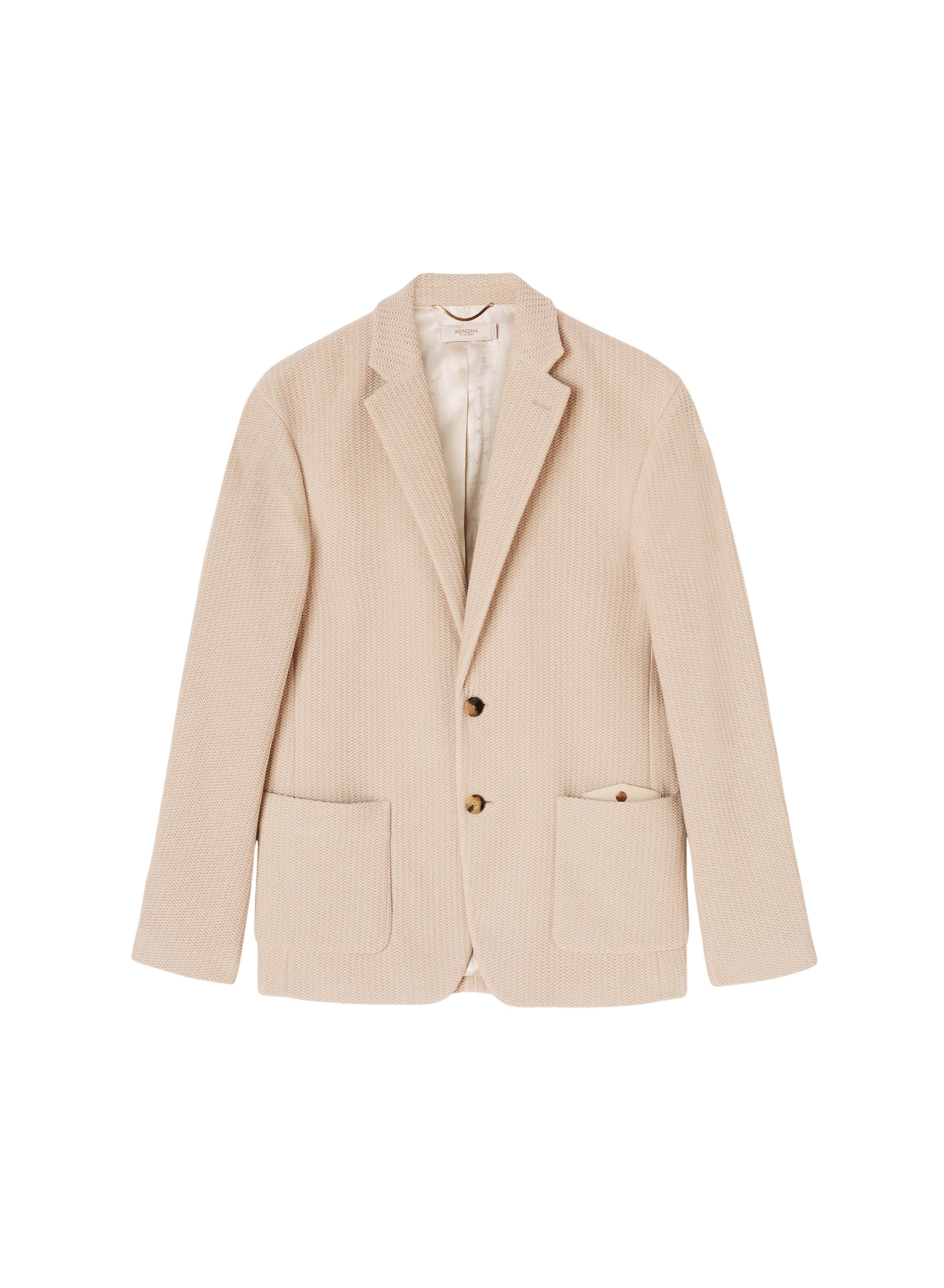 Ribbed blazer jacket - Stone
