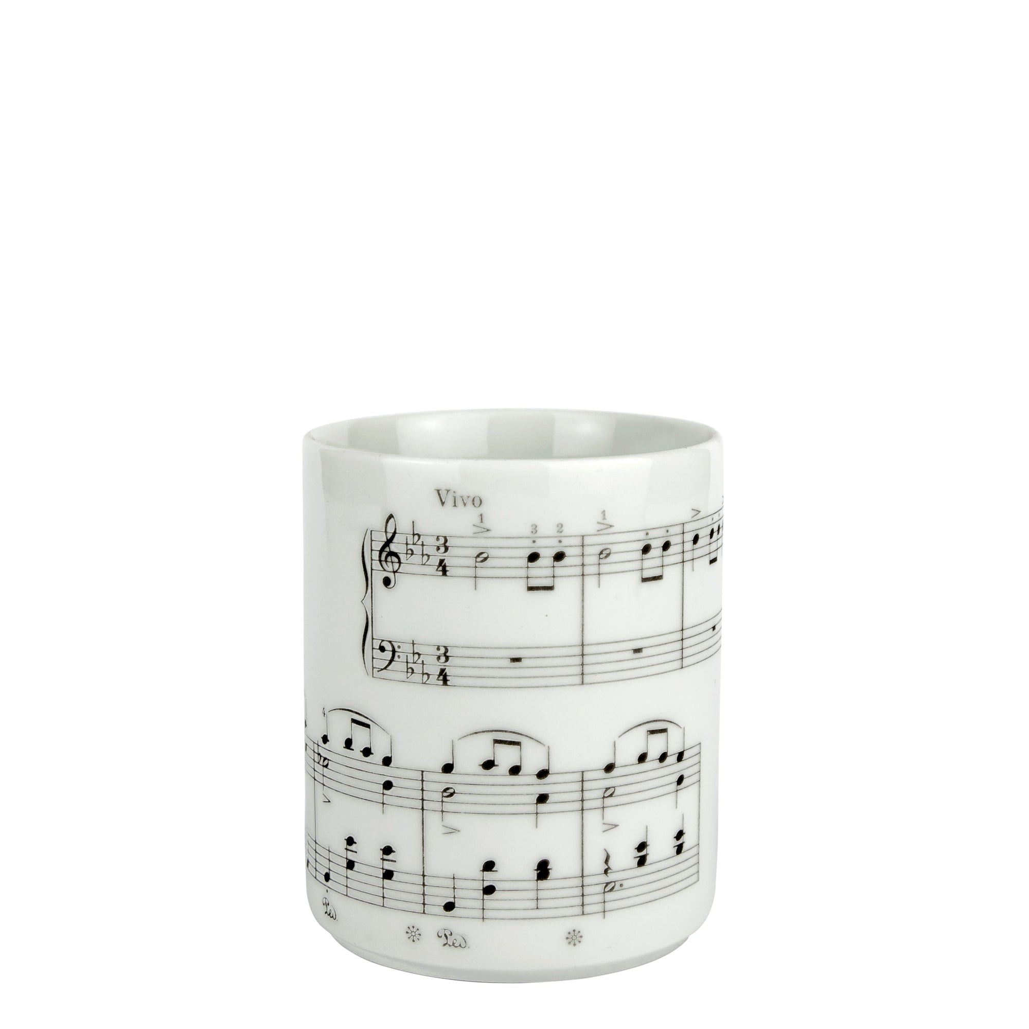 Diagramma Musicale porcelain pencil case - Black & White